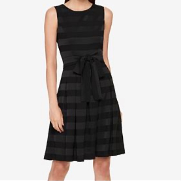 Tommy Hilfiger Satin Striped Fit and Flare Dress 2 - Picture 5 of 5